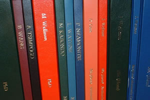 Spine printing or foil blocking